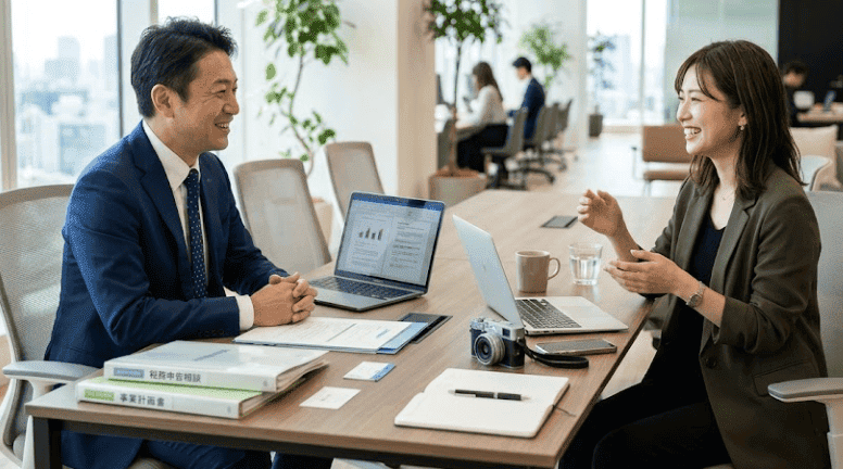 生成AI関連会社の法人設立について税理士に相談する画像